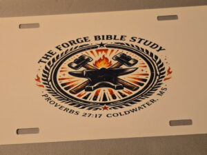 The Forge Bible Study License Plate